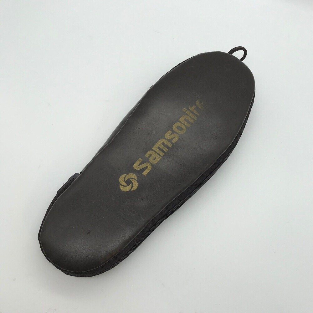 Vintage Samsonite Men's size 9- 10 Travel Slippers  in Brown Zippered Case
